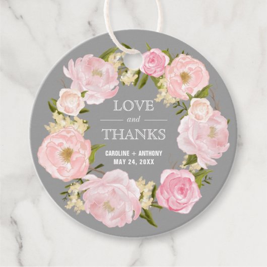 赤面ピンクプー結婚ニスグレイ フェイバータグ (正面)