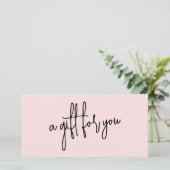 赤面ピンクヘアサロンロゴギフト券 (スタンド正面)