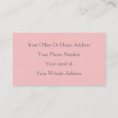 赤面ピンクヘアサロン金ゴールドグリッターパタガーリーーン 名刺 (裏面)