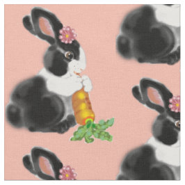 赤面ピンクベビーオランダバニーラビットヴィンテージ子供部屋 ファブリック