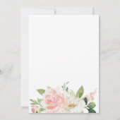 赤面ピンクベビーシャワー招待状 招待状 (裏面)