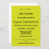 赤面ピンクベビーシャワー招待状for a boy 招待状 (正面/裏面)