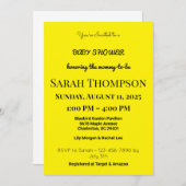 赤面ピンクベビーシャワー招待状for a boy 招待状 (正面/裏面)