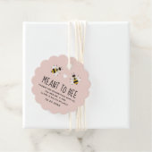赤面ピンクベビートゥビーハニーシャワーメッセージカード フェイバータグ (インサイチュ)