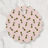 赤面ピンクベビートゥビーハニーシャワーメッセージカード フェイバータグ (裏面)