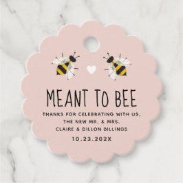 赤面ピンクベビートゥビーハニーシャワーメッセージカード フェイバータグ