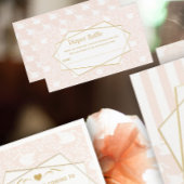 赤面ピンクベビーヴィンテージスワンズおむつラッフル エンクロージャーカード