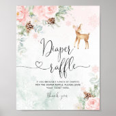 赤面ピンクベビー冷たい外おむつラッフル ポスター (正面)