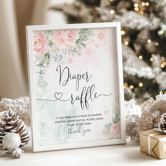 赤面ピンクベビー冷たい外おむつラッフル ポスター