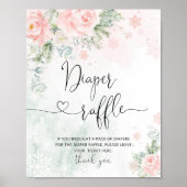 赤面ピンクベビー冷たい外おむつラッフル ポスター (正面)