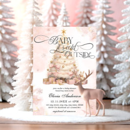 赤面ピンクベビー外の赤ちゃんシャワーが冷たい 招待状
