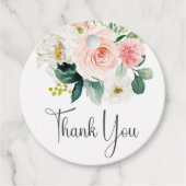 赤面ピンクベビー開花フローラメッセージカード フェイバータグ (正面)