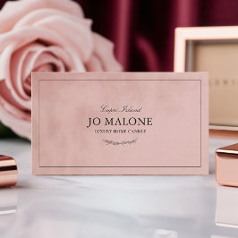 赤面ピンクベルベットのテクスチャーエレガント会社 名刺