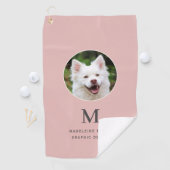 赤面ピンクペットの写真パーソナライズされた ゴルフタオル (インサイチュ)