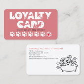 赤面ピンクペットグルーミング ロイヤリティカード (正面/裏面)