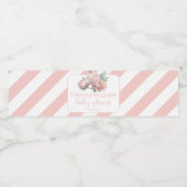 赤面ピンクペニー赤ちゃん女の子シャワーボトルラベル ペットボトルラベル (シングルラベル)