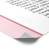 赤面ピンクペニーpampas boho archアルファベット ポスター (角)