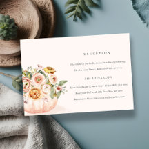 赤面ピンクホワイトカボチャフローラウェディングレセプション