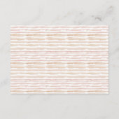 赤面ピンクホワイトカボチャフローラウェディングレセプション エンクロージャーカード (裏面)