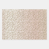 赤面ピンクホワイトグラデーションバラグリッター      ラッピングペーパーシート (正面2)