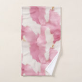 赤面ピンクホワイトコワイド動物 バスタオルセット (ハンドタオル)