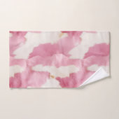 赤面ピンクホワイトコワイド動物 バスタオルセット (ハンドタオル)