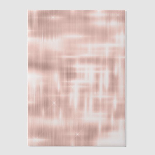 赤面ピンクホワイトストライプ抽象芸術結婚ズ ベラム紙招待状 (正面)