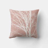 赤面ピンクホワイトツリーブランチ クッション (裏面)