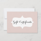 赤面ピンクホワイトビジネスギフト券カード (正面)