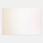 赤面ピンクホワイトピーチグラデーション金ゴールド紙吹雪 ラッピングペーパーシート (正面3)