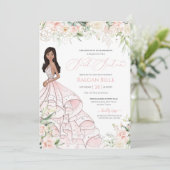 赤面ピンクホワイトローズラグジュアリーグラムSweet sixteenI 招待状 (スタンド正面)