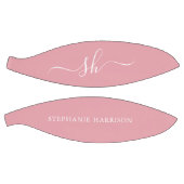 赤面ピンクホワイト名前をカスタムするモノグラム バスケットボール (パネル)