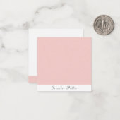 赤面ピンクホワイト手書きモダンテンプレート ノートカード (正面/裏面インサイチュ)