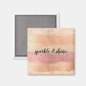 赤面ピンクホワイト金ゴールドグガーリーラムレオパード マグネット (正面/裏面)