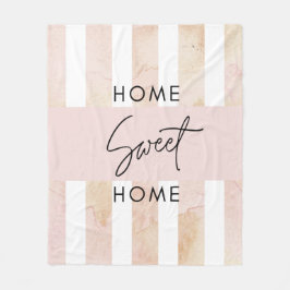 赤面ピンクホームスイートホーム フリースブランケット