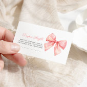 赤面ピンクボウおむつラッフル エンクロージャーカード