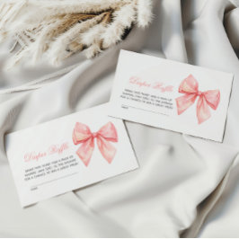 赤面ピンクボウおむつラッフル エンクロージャーカード