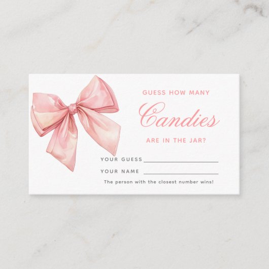 赤面ピンクボウキャンディスシャワーゲームカードの数 エンクロージャーカード (正面)