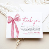 赤面ピンクボウコケット卒業サンキューカード 招待状