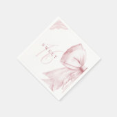 赤面ピンクボウスウィート16誕生日 スタンダードカクテルナプキン (角)