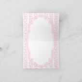 赤面ピンクボウズフローラエレガントベビーシャワー サンキューカード (内部)