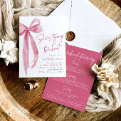 赤面ピンクボウバチェロレッテ週末の日程 招待状