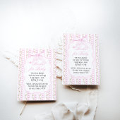 赤面ピンクボウフローラエレガントベビーシャワーブック エンクロージャーカード