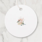 赤面ピンクボウフローラベビーシャワーありがとう フェイバータグ (裏面)