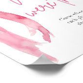 赤面ピンクボウブライダルどこ彼らは署名 ポスター (角)