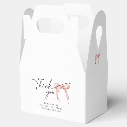 赤面ピンクボウブライダルコケットゲーブルビーフボックス フェイバーボックス (オープン)