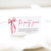 赤面ピンクボウブライダルシャワーザパンティゲーム エンクロージャーカード