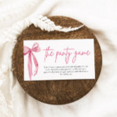 赤面ピンクボウブライダルシャワーザパンティゲーム エンクロージャーカード