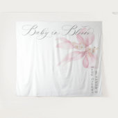 赤面ピンクボウベビーイン開花フローラベビーシャワー タペストリー (正面(横))