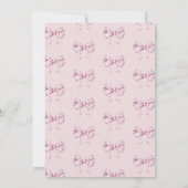 赤面ピンクボウベビーシャワー招待状 招待状 (裏面)